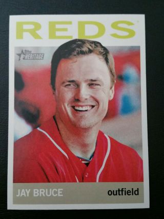 2013 Topps Heritage Jay Bruce Color Swap Variation Sp Card 80 - - Rare