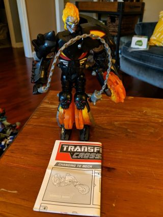 Transformers Ghost Rider Crossovers Rare Oop Complete Instructions Marvel