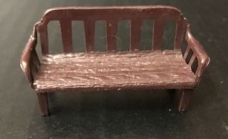 Very Rare 1952 Marx Roy Rogers Rodeo Ranch Playset Bench With Arm Rests
