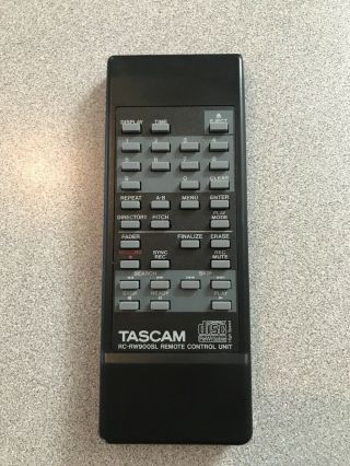 Tascam Rc - Rw900sl Cd Wireless Remote Control Rare Perfectly