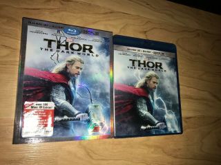 Marvel Thor 2 The Dark World 3d Blu - Ray Digital Hd Rare Oop Slipcover