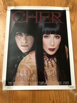Rare Cher Never Can Say Goodbye Tour Hollywood Bowl Poster Lmtd 21/350