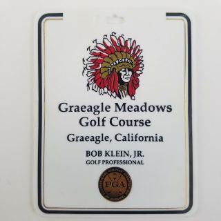 Vintage Rare Golf Bag Tag Pga Graeagle Meadows Golf Course Bob Klein California