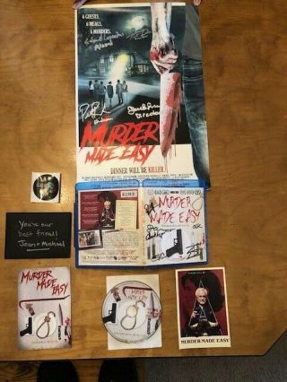 Murder Made Easy Blu Ray Scream Team Cast Signed Poster And Blu Ray Very Rare