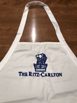 The Ritz Carlton White Baking Cooking Apron Kids Rare Boys Girls Children’s