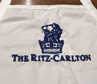 The Ritz Carlton White Baking Cooking Apron Kids RARE Boys Girls Children’s 2