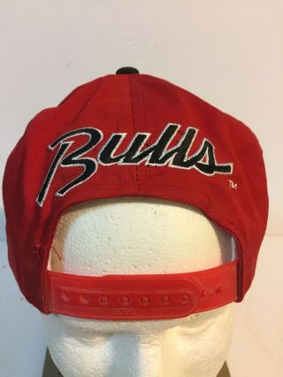 Vintage Chicago Bulls Sports Specialties Snapback Hat Cap Red Script Dada Rare