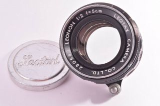 Rare Leotax Leonon Lens 50mm/f2 / Leica 39mm Lmt Screw Mount 230583