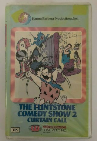 The Flintstone Comedy Show 2 Curtain Call Rare & Oop Worldvision Clamshell Vhs