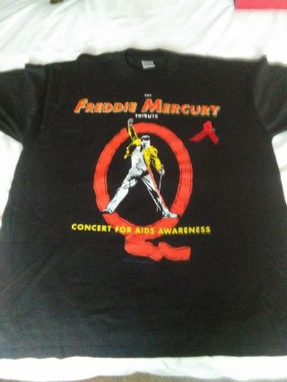 Freddie Mercury (queen) Official Vintage Tribute Concert T - Shirt - 1992 - Rare