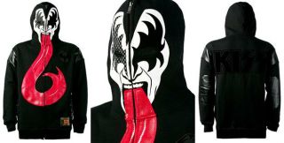 Kiss Hoodie Rare Ecko Sweatshirt S Gene Simmons Mask Costume T - Shirt Memorabilia