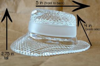 Vintage Clear Glass Hat Very Rare