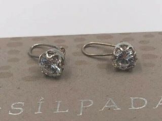 Silpada Rare W1332 Cubic Zirconia Sterling Silver Earrings