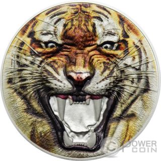 Bengal Tiger Rare Wildlife 2 Oz Silver Coin 1500 Shillings Tanzania 2017