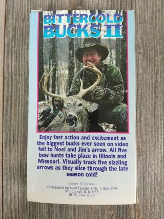 Noel Feather Bittercold Bucks 2 VHS HUNTING RARE ITEM.  BUY NOW Whitetail 2