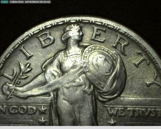 EXTREMELY RARE 1918 - D STANDING LIBERTY QUARTER CUD 2