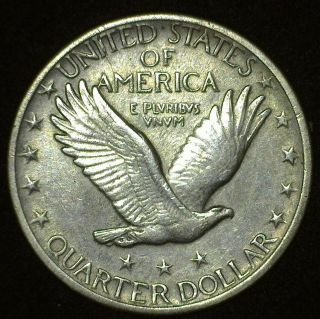 EXTREMELY RARE 1918 - D STANDING LIBERTY QUARTER CUD 6
