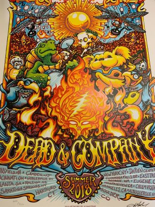 DEAD AND COMPANY 2018 Summer Tour Poster by Aj Masthay 3059/3550 Rare 4