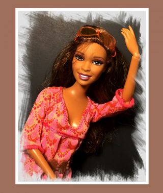 Rare Barbie Doll Fashionista Articulated Jointed Nikki Aa African American Artsy