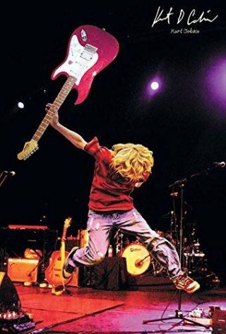 Kurt Cobain Live In Concert Guitar Rare Nirvana Poster 23.  5x34