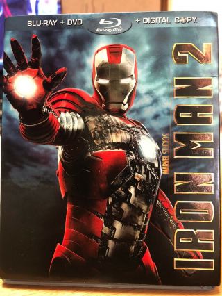 Iron Man 2 (blu - Ray 2 - Discs,  2010) W/oop Rare Slipcover Marvel Mcu Avengers