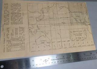Rare Wwii 1946 Map Of Shanghai Apa208 Uss Talladega 2 Sided W/ Hot Spots & Route