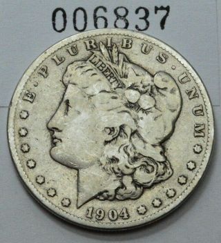 1904 - S Morgan Dollar Silver Coin Very Rare,  BETTER DATE $1.  00, 3