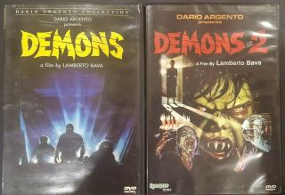 Demons 1 & 2 Rare Dvd Dario Argento & Lamberto Bava Italian Cult Horror Films R1