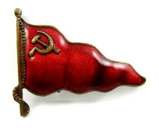 1952 Helsinki Soviet Ussr Noc Official Olympic Delegation Pin Badge Enamel Rare