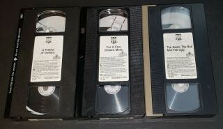 The Man With No Name Trilogy VHS 1984 CBS/FOX RARE Clint Eastwood Sergio Leone 3