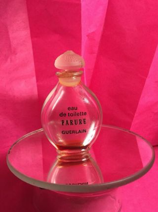 Vintage Rare Guerlain Eau De Toilette Mini Perfume Bottle With Glass Top
