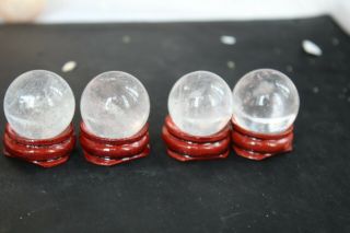 Rare 147g Natural Transparent Clear Quartz Crystal Sphere Ball,  Stand