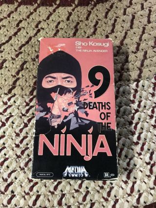 9 Deaths Of The Ninja Vhs Rare Kung Fu Bottom Flap Media Cult Classic Nine
