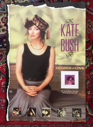 Rare Kate Bush Emi America Alternative Promotional Poster Hounds Of Love