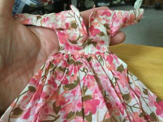 Vintage 1950s RARE Vogue Dolls Dress Set Pink Floral W RARE Hat Jill/ginny 5