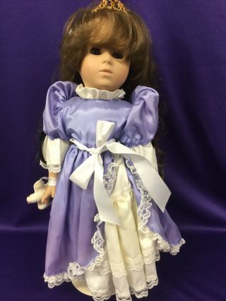 Gotz Girl Doll 18 Inches Signed And Numbered By Jerry Gotz Rare.  Stand