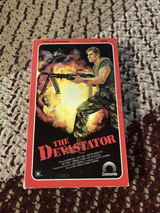 The Devastator Vhs Rare Big Box Mgm Book Box Sleazy Obscure Action Horror