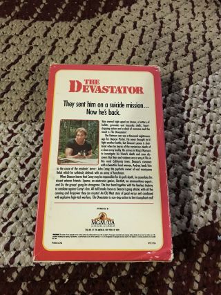 The Devastator VHS Rare Big Box MGM Book Box Sleazy Obscure Action Horror 3