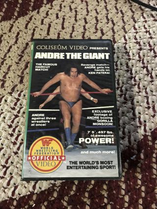 Andre The Giant Vhs Extremely Rare Coliseum Video Big Box Clamshell Wwf Wwe