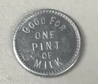 City View Dairy Archbold Ohio Us Trade Token " Good For 1 Pint Of Milk " Rare