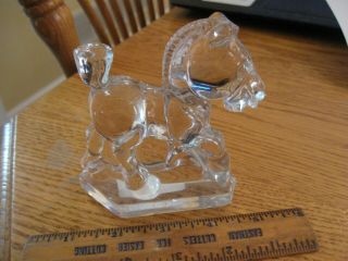 Very Rare Undated Clear Heisey Glass Sparky Horse Figurine