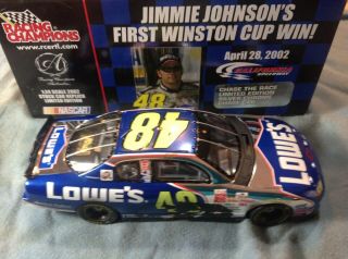 Jimmy Johnson 2002 1st Cup Win In Rare Silver Chrome Race Version