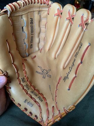 Power King K - 609 Major League Model Leather Baseball Glove Rht Vintage Rare