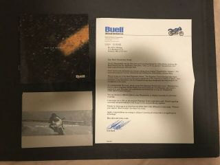 Very Rare Buell Thunderbolt Signature Series Packet W/ Letter,  Brochure,  Timer