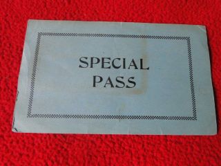 Vintage Rare Special Pass U.  S.  Naval Air Station Lakehurst,  Nj Zeppelin Related