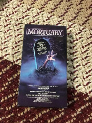 Mortuary Vhs Vestron Video Slasher Rare Horror Masterpiece Slipcase Oop