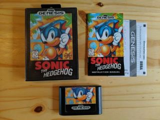 Sonic The Hedgehog Sega Genesis Cib Authentic Rare Retail Version