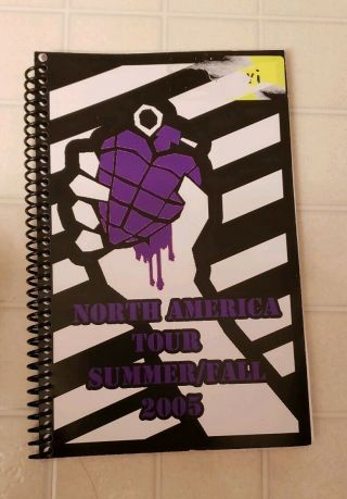 Green Day North American Tour 2005 Rare Crew Itinerary