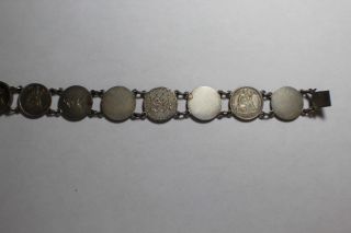 Rare 1884 Seated Dime Love Token Bracelet Silver