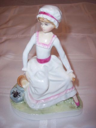 Rare Vintage Royal Doulton Little Miss Muffet Figurine Hn 2727 Signed 1983 7 " T